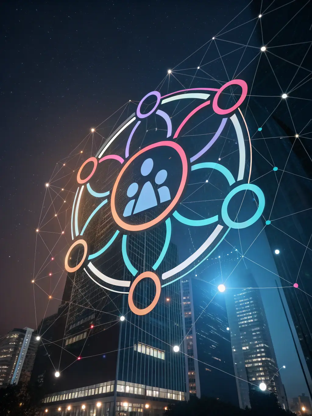 Abstract icon representing a consultant providing expert advice, symbolizing SSINOVA's consulting services.